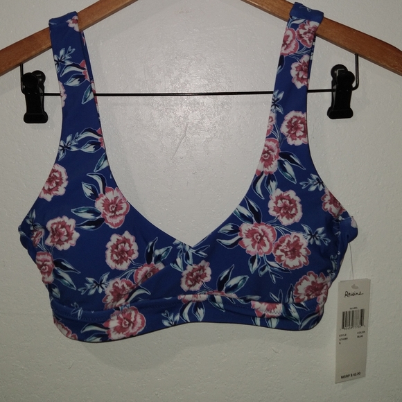 NWT RAISINS Isla Blue Floral Bikini - Picture 7 of 9